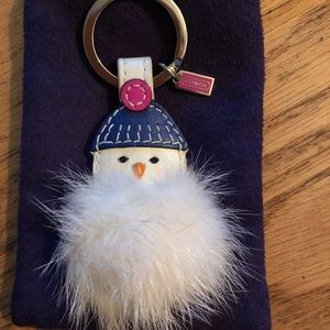 Coach never used snowman keychain